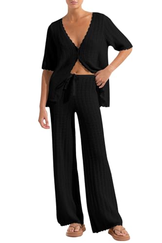 Women’s Black Medium Swimsuit Coverup for Beach & Pool - Imily Bela