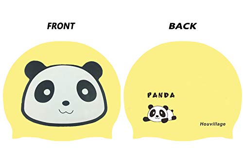 Kids Silicone Swim Cap and Anti-Fog Goggle Set for Boys and Girls - Yellow-1