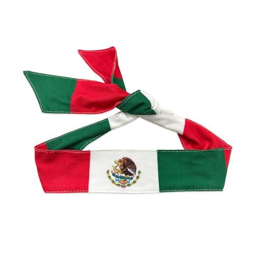 Mexico National Flag Tie Headband - Sweatband for Sports
