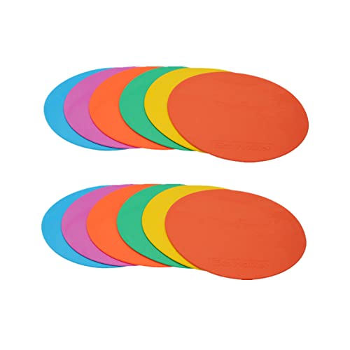 8-Inch Spot Markers for Speed and Agility Training - 12 Pack