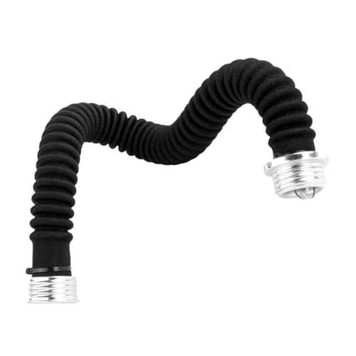 40mm Universal Thread Respirator Hose: 59-Inch Air Supply Hose - Flexible Tube Pipe Assembly - Compatible with Gas Mask Filter Respirators PAPR for Painting Sanding Welding - Black (1PCS)