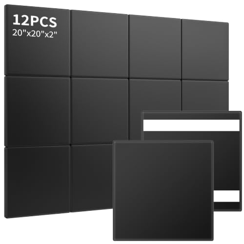 Golf Simulator Wall Padding Panels - 12 Pack, 20x20 inches