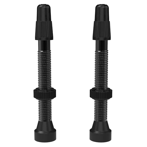 WTB Aluminum Tubeless Presta Bicycle Valve 46mm Black - 2 Pack