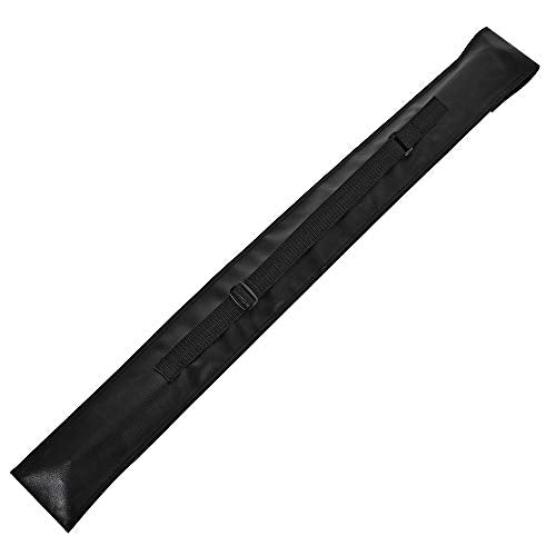 32" Black Leather Billiard Cue Case - Holds 1 Butt & 1 Shaft