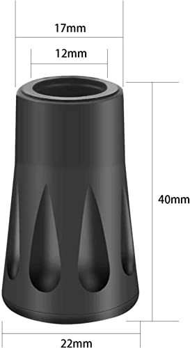 10 Pack Trekking Pole Tips - Durable Rubber Hiking Accessories