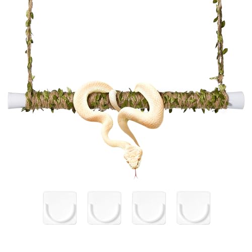 Swirge Adjustable Snake Climbing Pole - 19.7 to 35.4 Inch Pet Reptile Enrichment Toy, Variation of Climbing Ploe 19.7IN