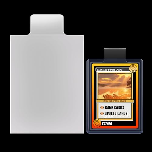 Tabbed Card Sleeves for Grading Submission - 100 Pack Easy Grip Protectors