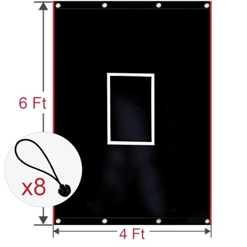 Heavy Duty PVC Baseball Batting Cage Backstop - 4x6 Ft
