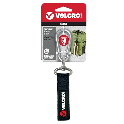 Easy Hang Strap with Carabiner Clip - Black, Extra Small