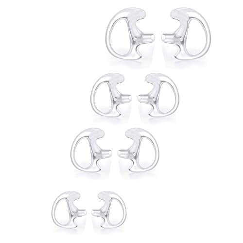 Replacement Earmold Earpiece - 4 Pairs (1 Large, 2 Medium, 1 Small)