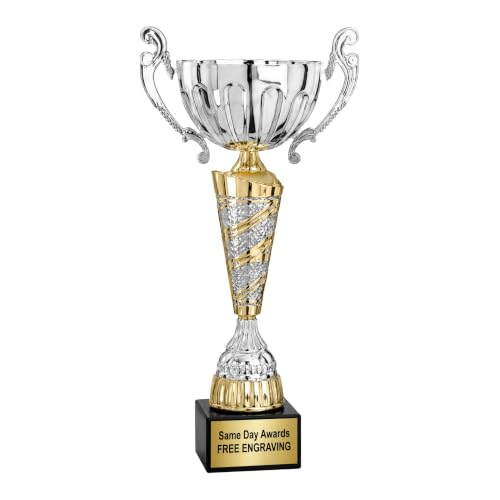 Championship Trophy Cup - Sparkling Silver & Gold, 17.75"