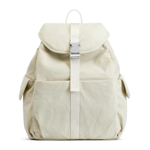 G4Free Small Women's Backpack - Beige Water-Resistant Nylon Daypack for Work & Travel