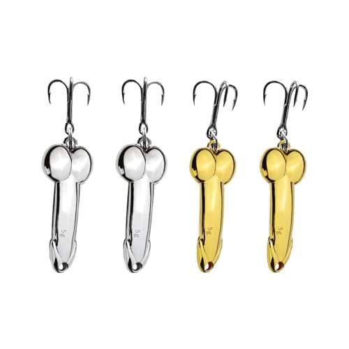 4-Piece Funny Fishing Lure Set - Zinc Alloy Top Water Bass Baits