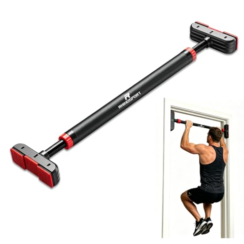 Pull Up Bar for Doorway - Non-Slip Chin Up Bar - Red