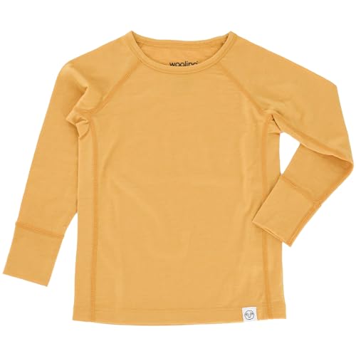 Woolino Merino Wool Base Layer for Kids - 2-3 Years Honey - Soft Thermal Top