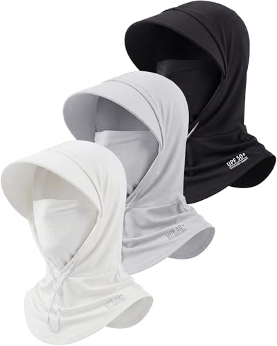 3 Pack Balaclava Face Mask Sun Protection Hood Cooling Breathable