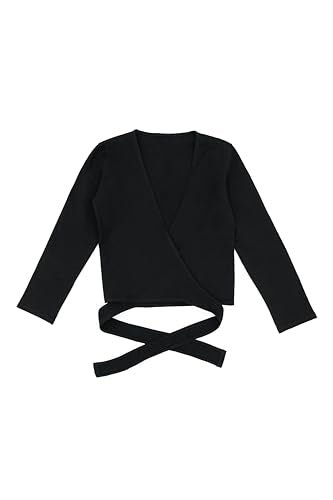 Capezio Little Girls' Classics Wrap Top - Black, 10 Years