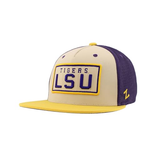 LSU Tigers Trucker Hat - Officially Licensed Snapback - One Size - Stone
