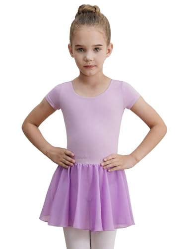 Girls Ballet Leotard with Attached Tutu Skirt - Toddler Dance Outfit