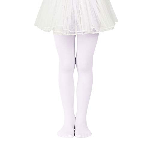 Ballet Dance Tights for Girls 3-6 Years - Nude & White