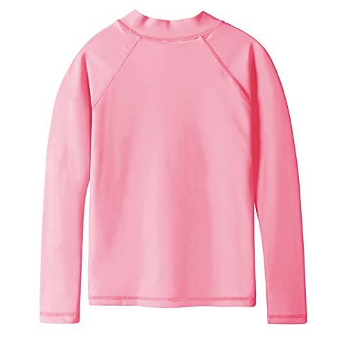 Kids Long Sleeve Rash Guard Swimsuit UPF 50+ - 4-5T Peach