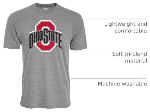 Ohio State Buckeyes Tri-Blend T-Shirt - X-Large Heather Gray