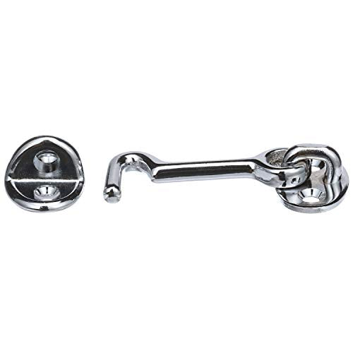 2-Inch Chrome-Plated Cast Brass Door Hook - General Purpose