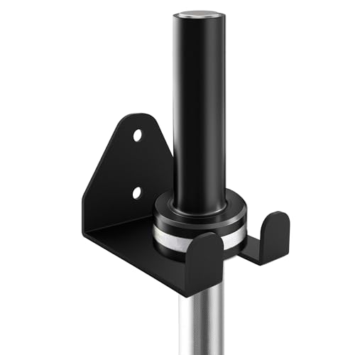 Wall-Mounted Olympic Barbell Holder - Heavy Duty Rack for Home Gym