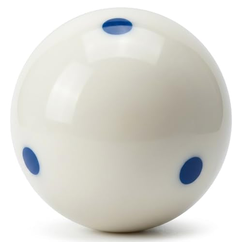Billiard Practice Training Cue Ball - 2 1/4" Blue, 6 oz with 6 Spots