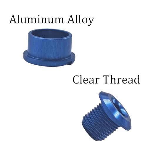 Blue Chainring Bolts - 5pcs 7075 Aluminum with Tool