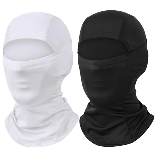 Cooling Balaclava Face Mask - UPF 50+ Black & White