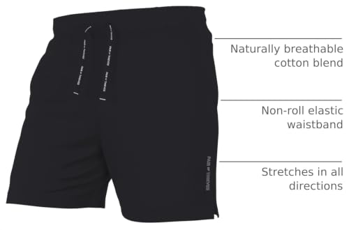 Men Off Duty Lounge Shorts for Men - Small Black | Casual Sleepwear