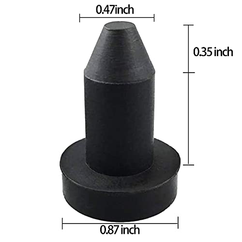 Kayak Drain Plugs - 4 Pack Neoprene Stoppers - Black