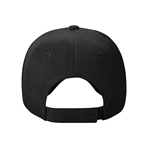 Personalized Adjustable Baseball Cap with Team Logo - Black