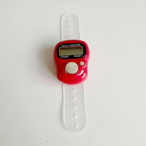 LED Digital Finger Counter - Handheld Electronic Row Tally Counter - Red