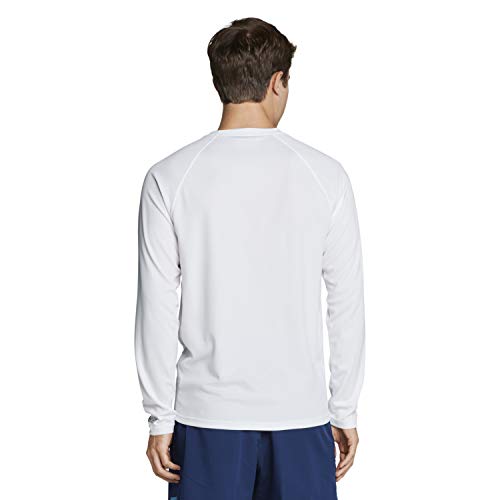 Speedo Men’s UV Swim Shirt Long Sleeve Regular Fit – XX-Large, White