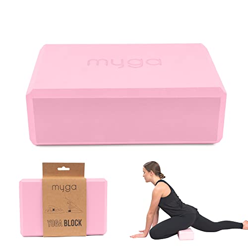 Yoga Block - Lightweight EVA Foam Non-Slip Brick for Balance - Dusty Pink