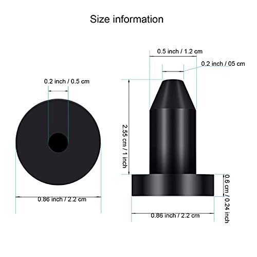 Kayak Drain Plug Kit - 8 Rubber Scupper Plugs (1/2 inch Diameter)