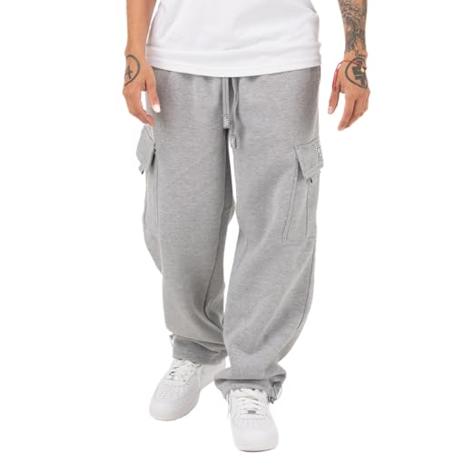 Pro Club Men's Heavyweight Fleece Cargo Pants – Medium Heather Gray