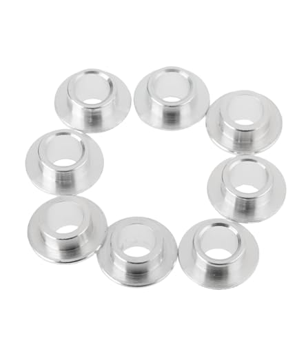 8-Pack Inline Skate Bearing Spacers for 8mm Axles - Silver