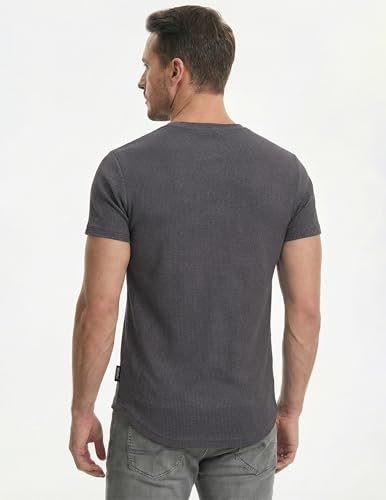 JMIERR Men's Slim Fit Henley Shirt Medium Grey 1 - Workout Athletic Tee