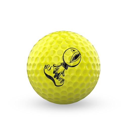 Piss Missile Yellow Distance Golf Balls - 12 Pack, 4-Piece Surlyn Core