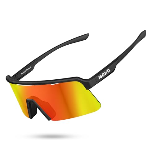 Polarized Running Sunglasses - Lightweight TR90 Cycling Glasses - Orange