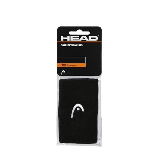 Sweat Absorbing Wristbands for Tennis - Black - 5 Inch