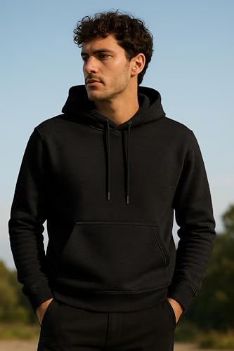 Andrew Scott Black Medium Unisex Cotton Hoodie with Fleece - Multi Pack