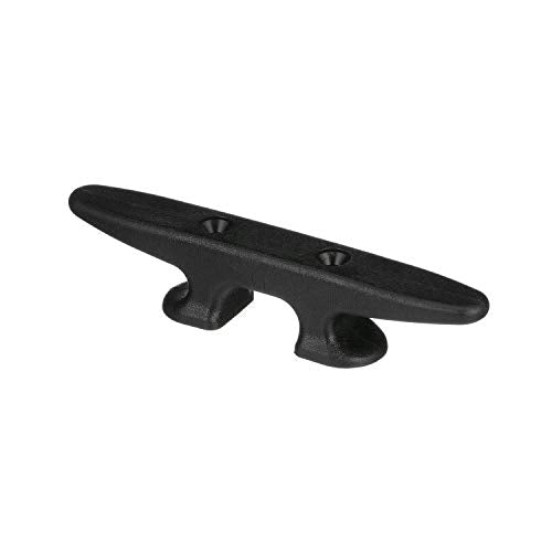 8-Inch Black Nylon Dock Cleat - Heavy-Duty Marine Hardware