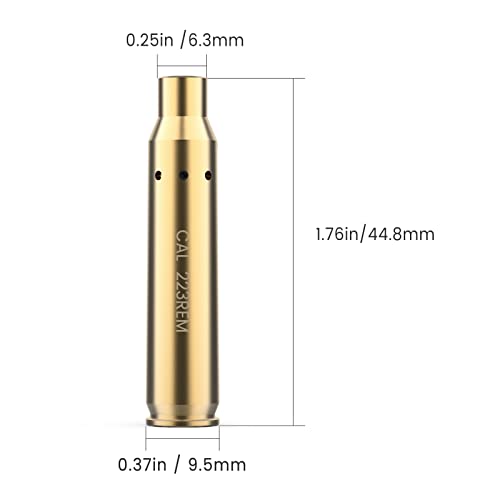 Feyachi Bore Sight Red Laser for 223 5.56mm / Brass Zeroing Laser Boresighter with 3 Sets