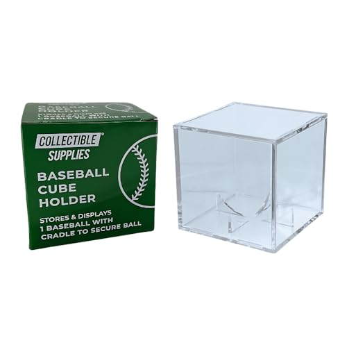 Acrylic Baseball Display Case - Clear Cube Storage for 1 Cube