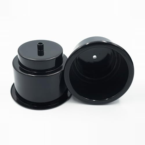 Black Plastic Cup Holder - 4 PCS Recessed Drink Holders with Drain