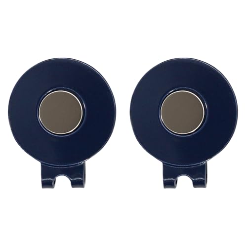 Magnetic Golf Hat Clip Ball Marker Holder - 2 Pack - Dark Blue